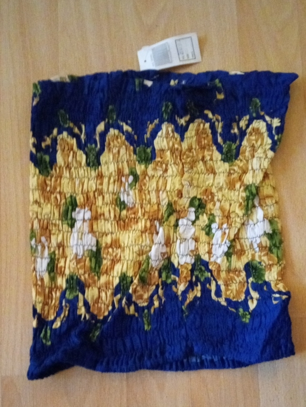 Cute Blue Yellow Gold Design TUBE TOP